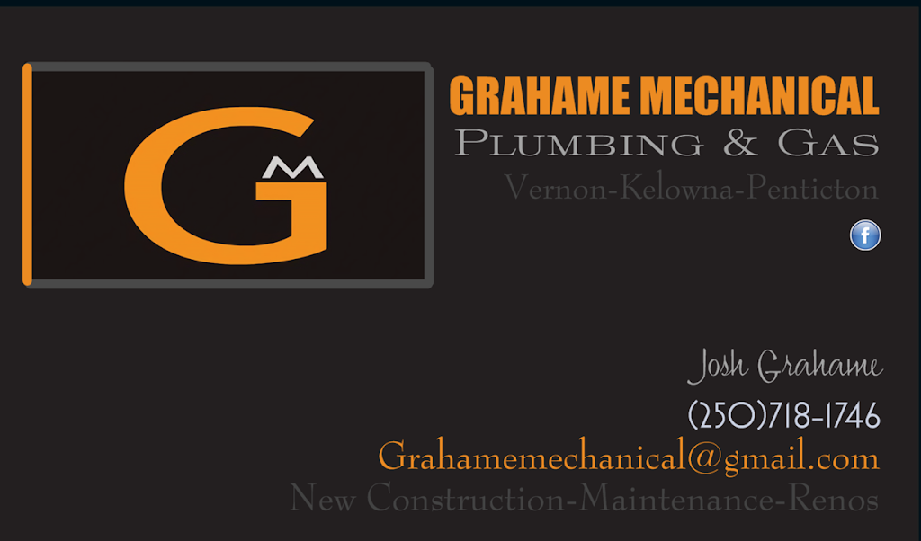 Grahame Mechanical - Plumbing & Gas | 24 Valley Dr, Vernon, BC V1H 2B4, Canada | Phone: (250) 718-1746