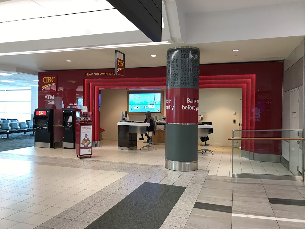 CIBC Branch | Toronto Pearson Airport, Terminal 3 Banking Centre, 6300 Silver Dart Dr #006, Mississauga, ON L5P 1B2, Canada | Phone: (905) 566-3263