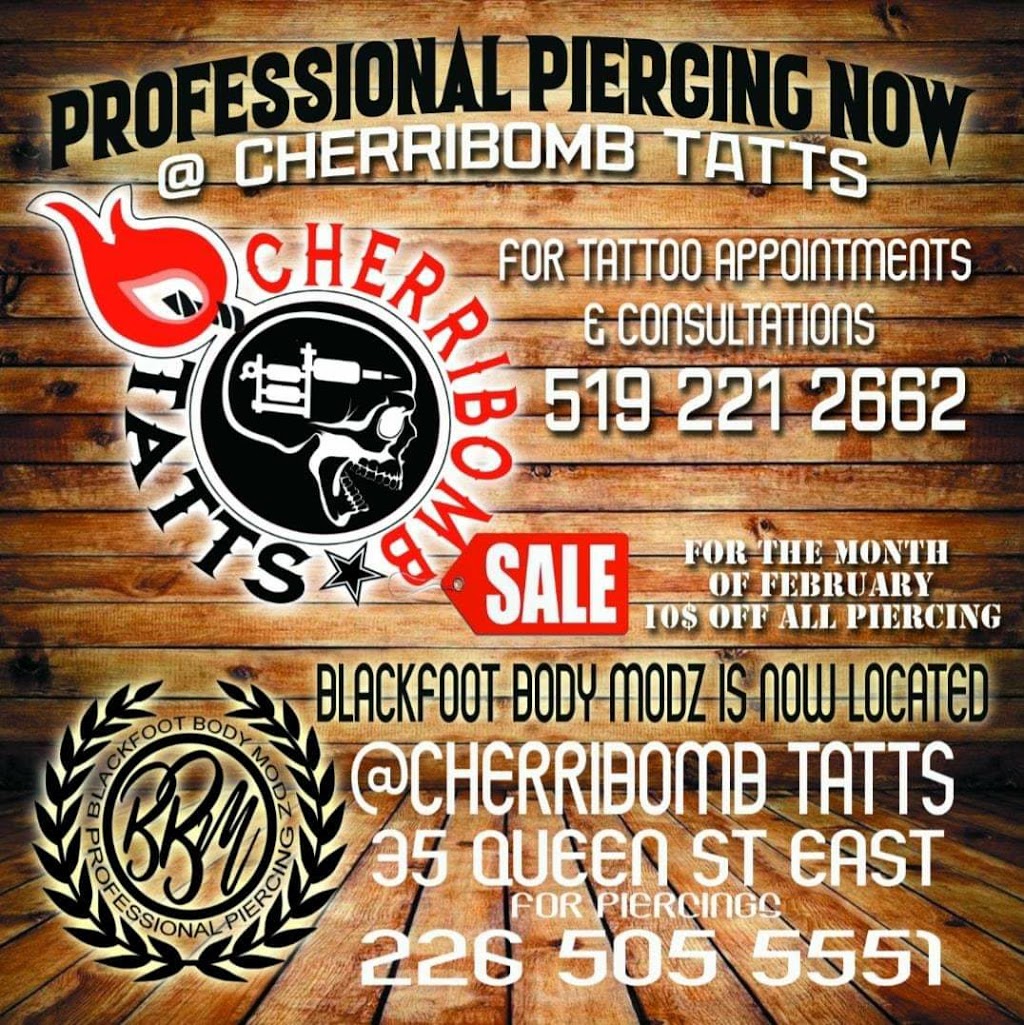 Cherribomb Tattoos | 35 Queen St E, Cambridge, ON N3C 2A7, Canada | Phone: (519) 221-2662