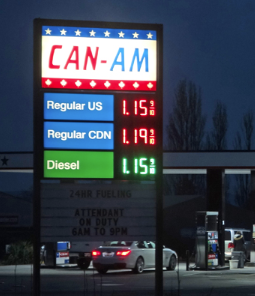 Can-Am Gas | 365 Tyee Dr, Point Roberts, WA 98281, USA | Phone: (360) 945-2639