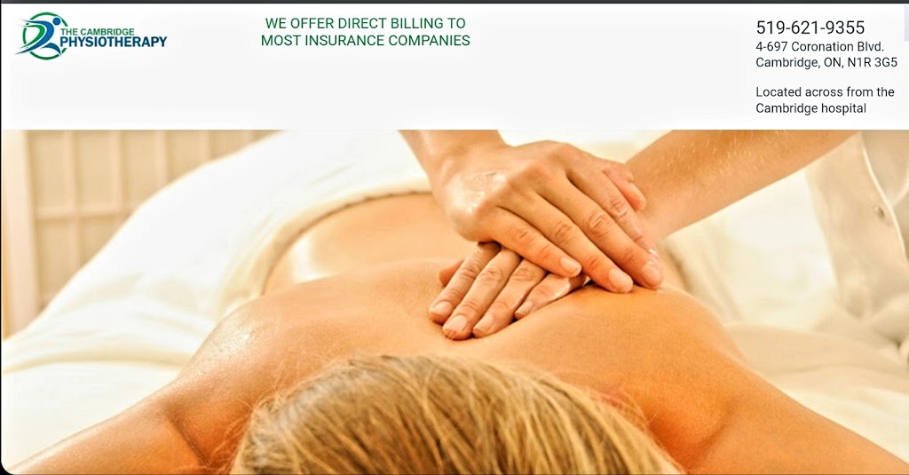 The Cambridge Physiotherapy | 4-697 Coronation Blvd, Cambridge, ON N1R 3G5, Canada | Phone: (519) 621-9355