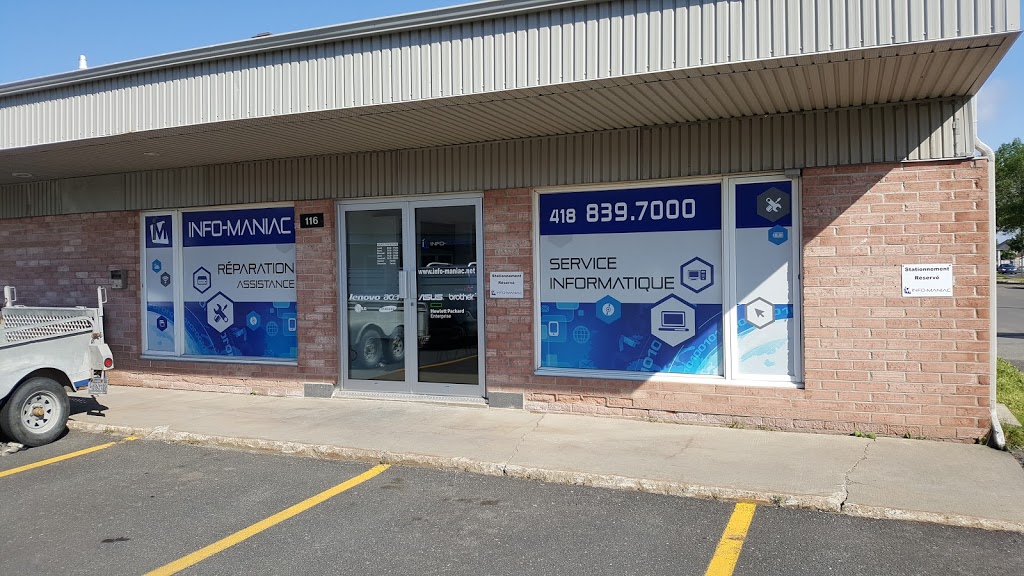 Info-Maniac | 848 Avenue Taniata local 116, Saint-Jean-Chrysostome, QC G6Z 2T6, Canada | Phone: (418) 839-7000