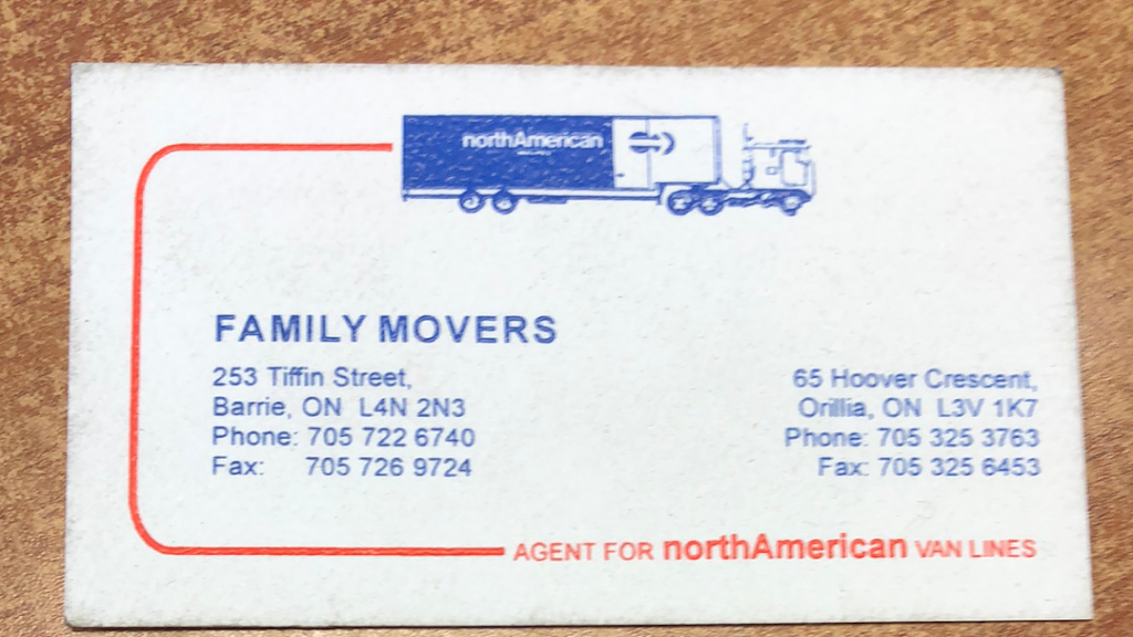 Family Movers Ltd | 253 Tiffin St, Barrie, ON L4N 2N3, Canada | Phone: (705) 722-6740