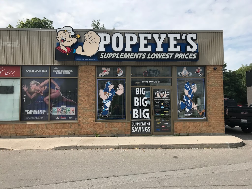 Popeyes Supplements Richmond Hill | 11108 Yonge St, Richmond Hill, ON L4C 0M6, Canada | Phone: (905) 770-8900