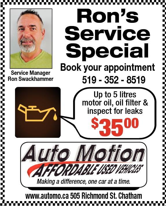 Auto Motion | 505 Richmond St, Chatham, ON N7M 1R2, Canada | Phone: (519) 354-4446