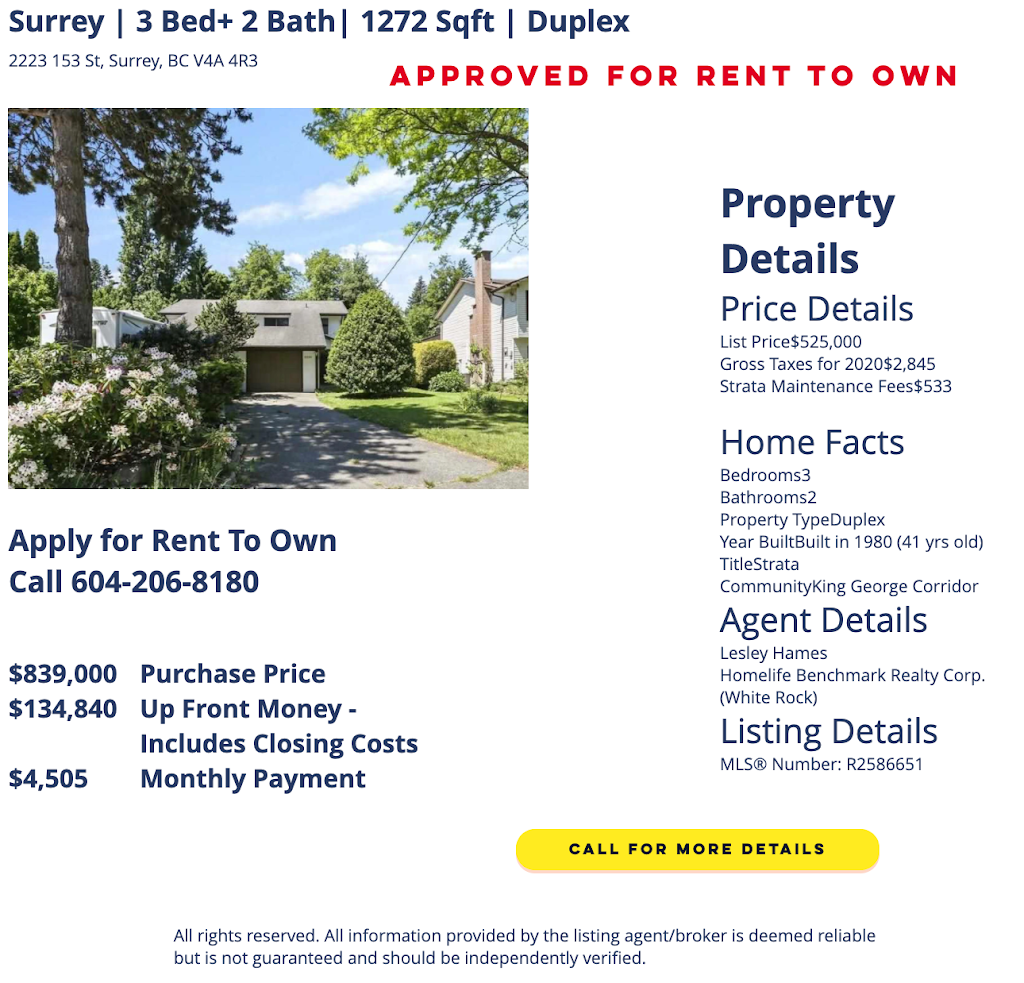 Canadian Rent To Own Homes | 6715 131a St, Surrey, BC V3W 7S7, Canada | Phone: (604) 206-8180