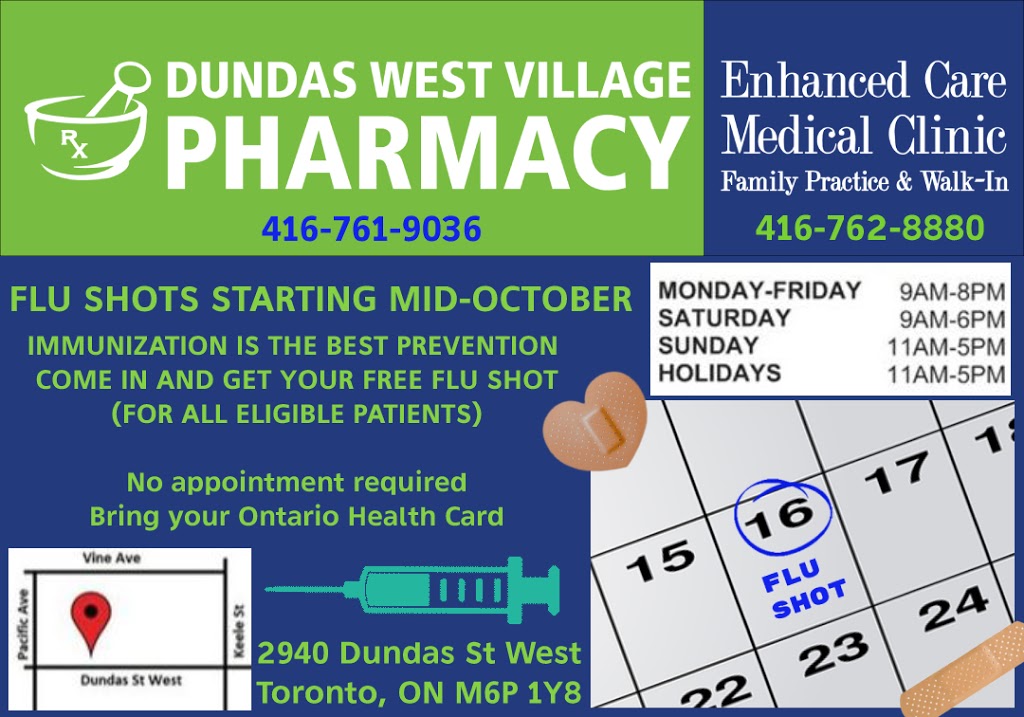 Dundas West Village Pharmacy | health | 2940 Dundas St W, Toronto, ON M6P 1Y8, Canada | 4167619036 OR +1 416-761-9036