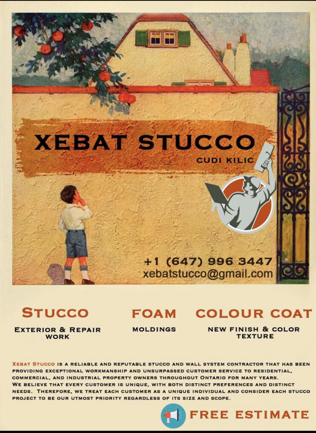 XEBAT STUCCO | 217 8 Ave, Alliston, ON L9R 0H7, Canada | Phone: (647) 996-3447