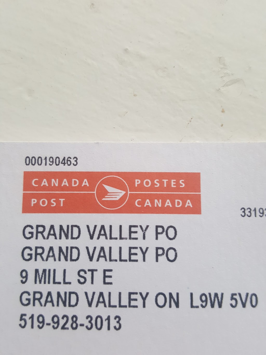 Canada Post | 9 Mill St E, Grand Valley, ON L9W 5V0, Canada