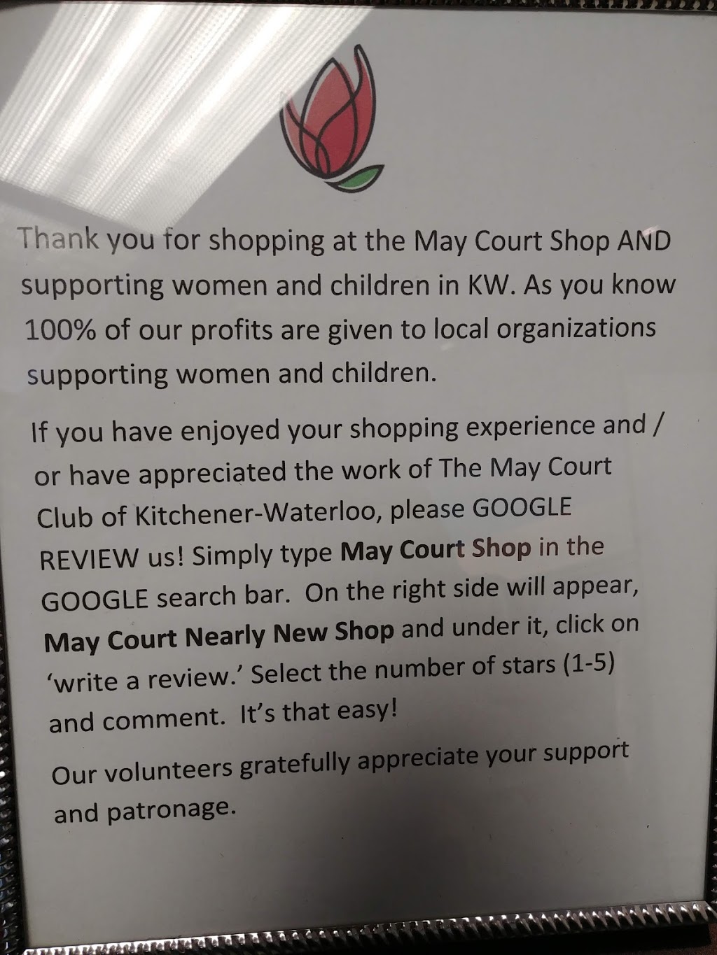 May Court Shop | 714 Belmont Ave W, Kitchener, ON N2M 1P2, Canada | Phone: (519) 745-4412