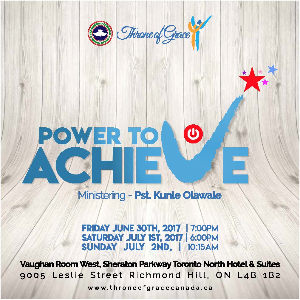 RCCG Throne of Grace | Grace Centre, 561 Edward Ave #11, Richmond Hill, ON L4C 9W6, Canada | Phone: (416) 820-8136