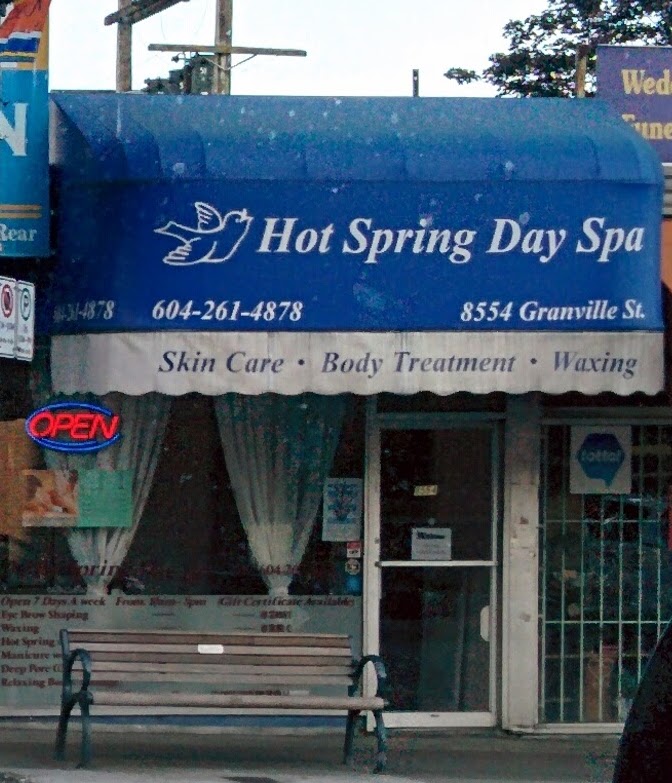 Hot Spring Day Spa | 8554 Granville St, Vancouver, BC V6P 4Z7, Canada | Phone: (604) 261-4878