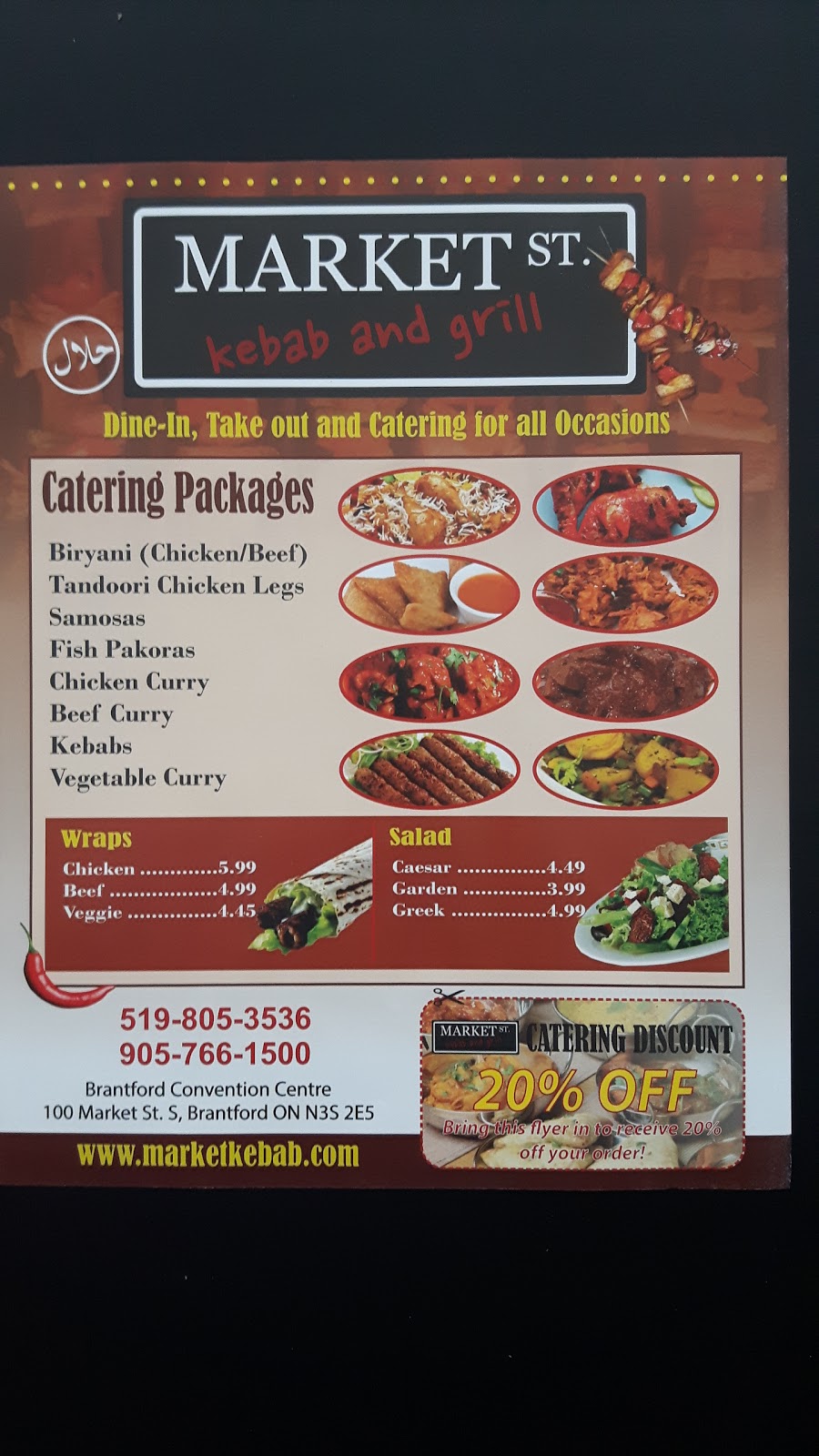 Market St. KEBAB & GRILL | 100 Market St S, Brantford, ON N3S 2E5, Canada | Phone: (519) 805-3536