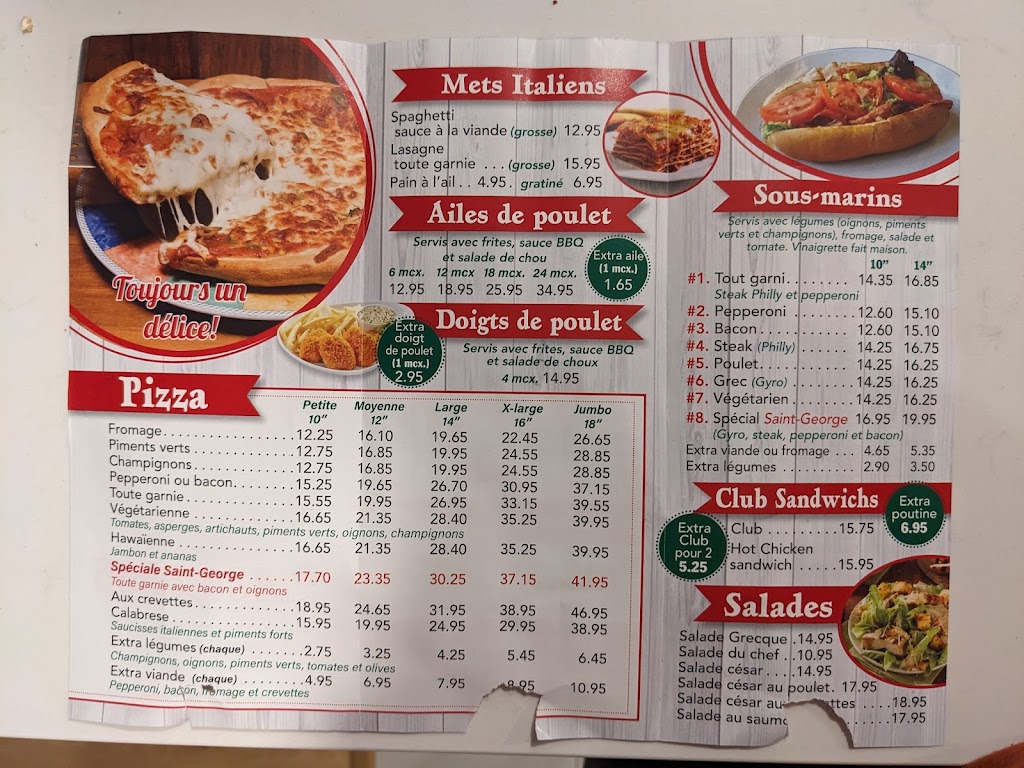 Pizzeria St-Georges | 551 QC-117, Saint-Jérôme, QC J7Z 5B7, Canada | Phone: (450) 436-5555