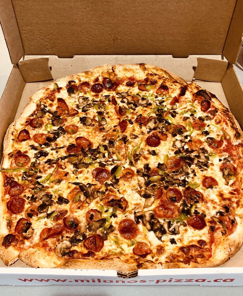Milanos Pizza | 3886 Bloor St W, Etobicoke, ON M9B 1L4, Canada | Phone: (416) 622-0222