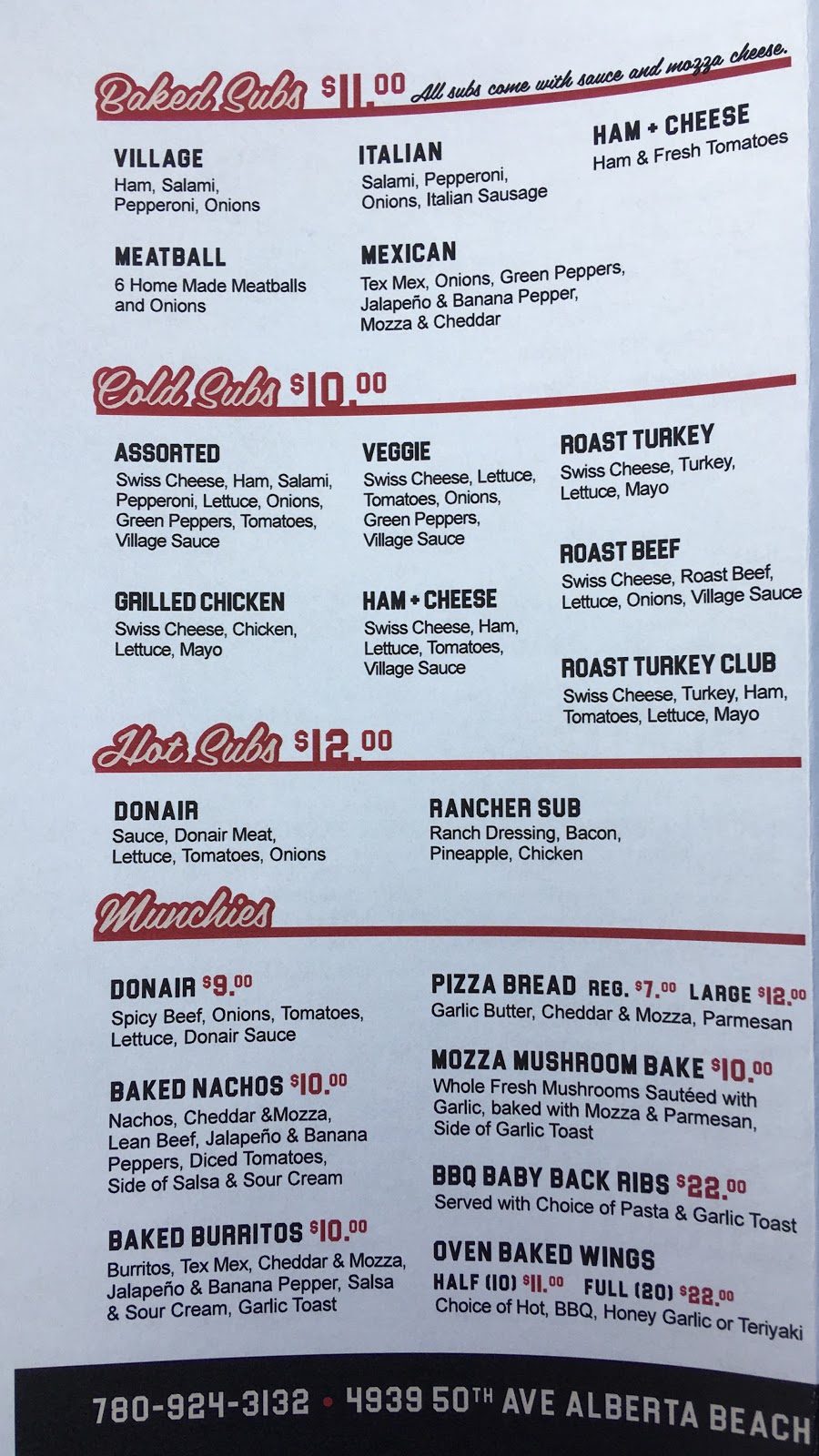 Tri-Village Pizza | 4939 50 Ave, Alberta Beach, AB T0E 0A0, Canada | Phone: (780) 924-3132