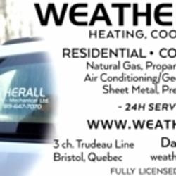 Weatherall Mechanical Ltd | point of interest | 3 Chem. Trudeau, Bristol, QC J0X 1G0, Canada | 8196475435 OR +1 819-647-5435