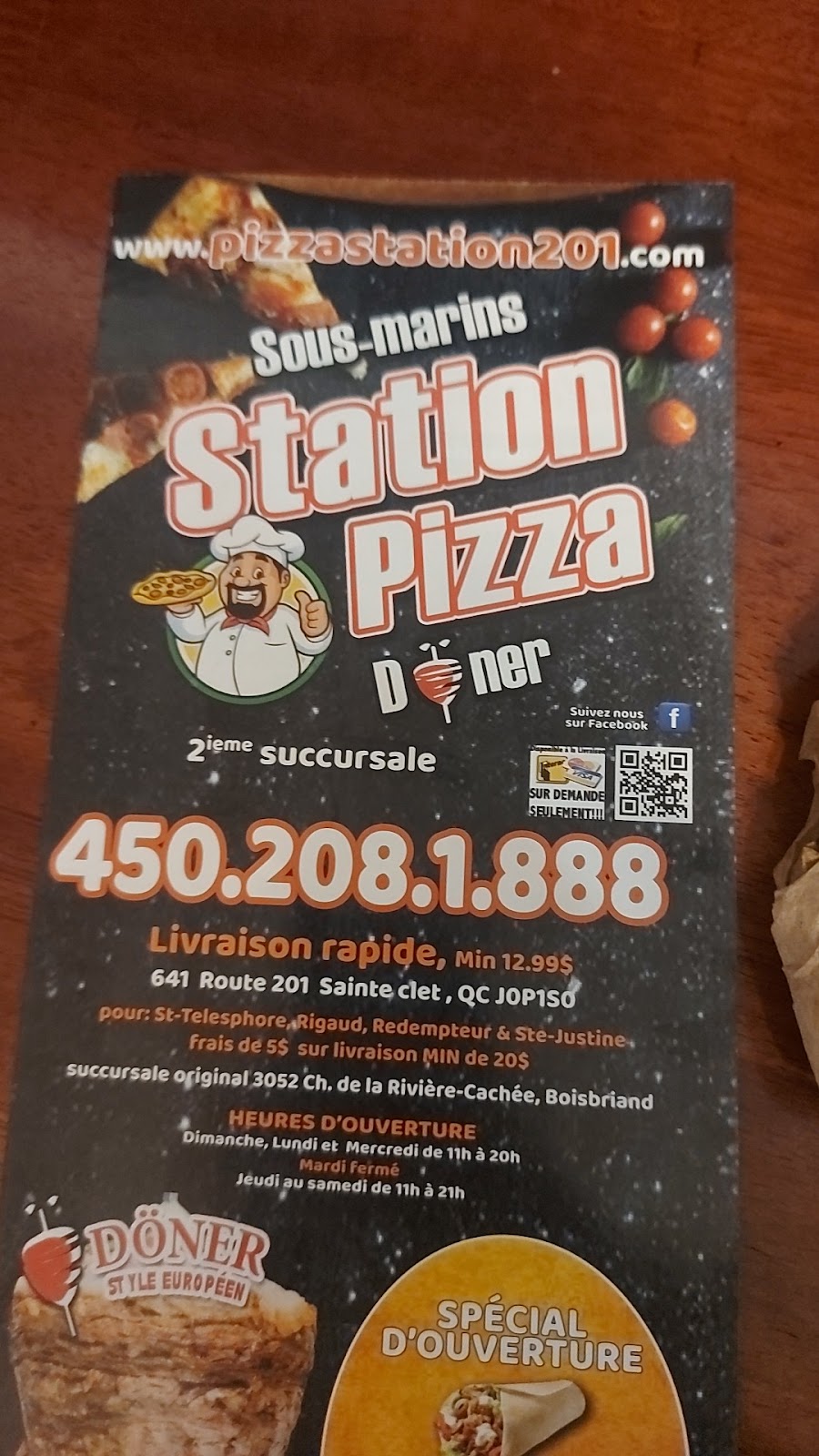 Station Pizza | 641 QC-201, Saint-Clet, QC J0P 1S0, Canada | Phone: (450) 208-1888