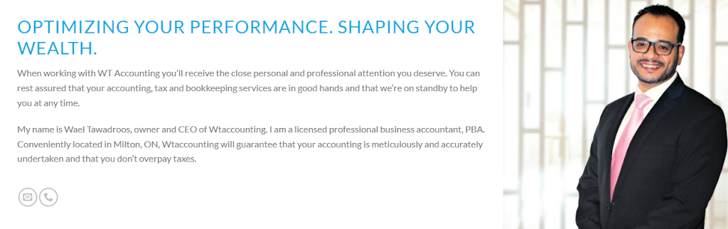 WT Accounting & Tax Services | 211 Andrews Trail, Milton, ON L9T 6S7, Canada | Phone: (647) 887-2257