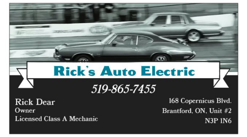 Ricks Auto Electric | car repair | 168 Copernicus Blvd Unit #2, Brantford, ON N3P 1Y5, Canada | 5198657455 OR +1 519-865-7455