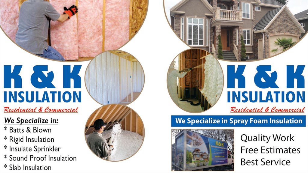 k&k insulation Ltd. | 5778 152 St, Surrey, BC V3S 3K2, Canada | Phone: (604) 715-3700