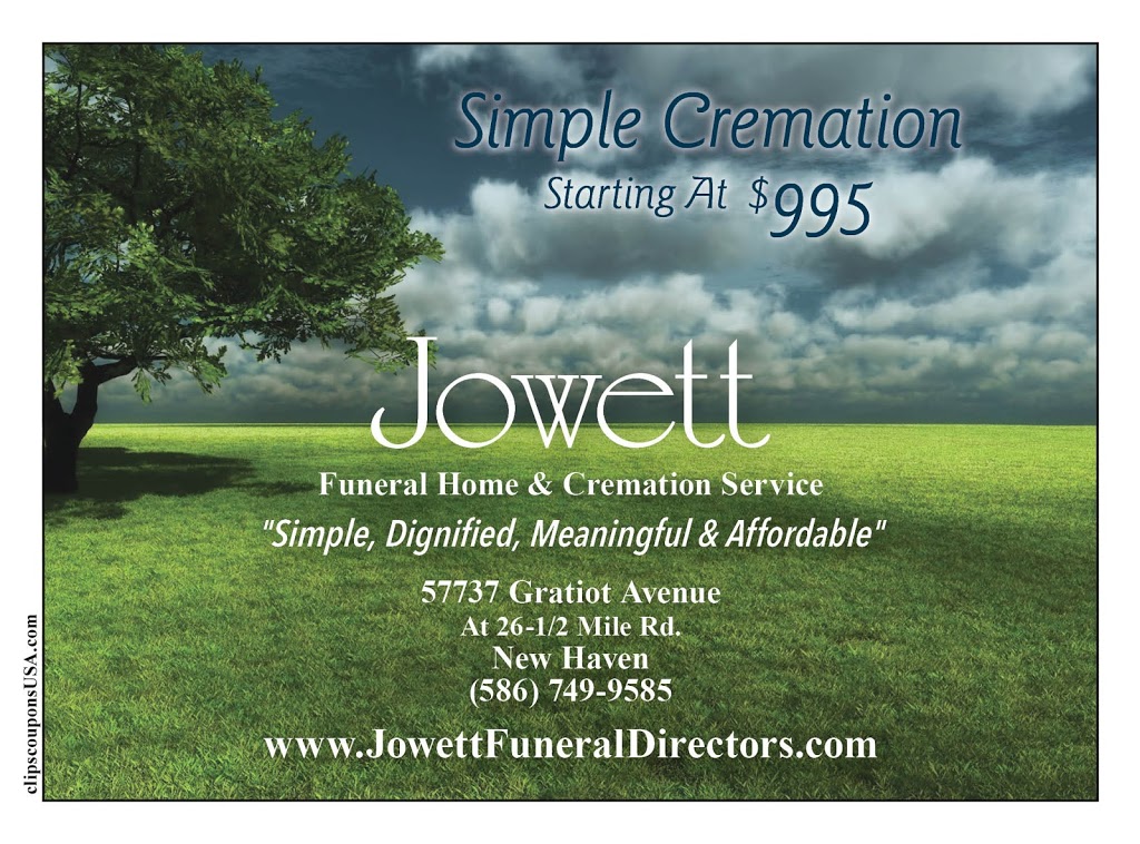 Jowett Funeral Home | 57737 Gratiot Ave, New Haven, MI 48048, USA | Phone: (586) 749-9585