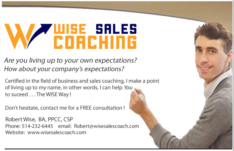 Wise Sales Coaching | Montreal, QC, Canada | Phone: (514) 232-6445
