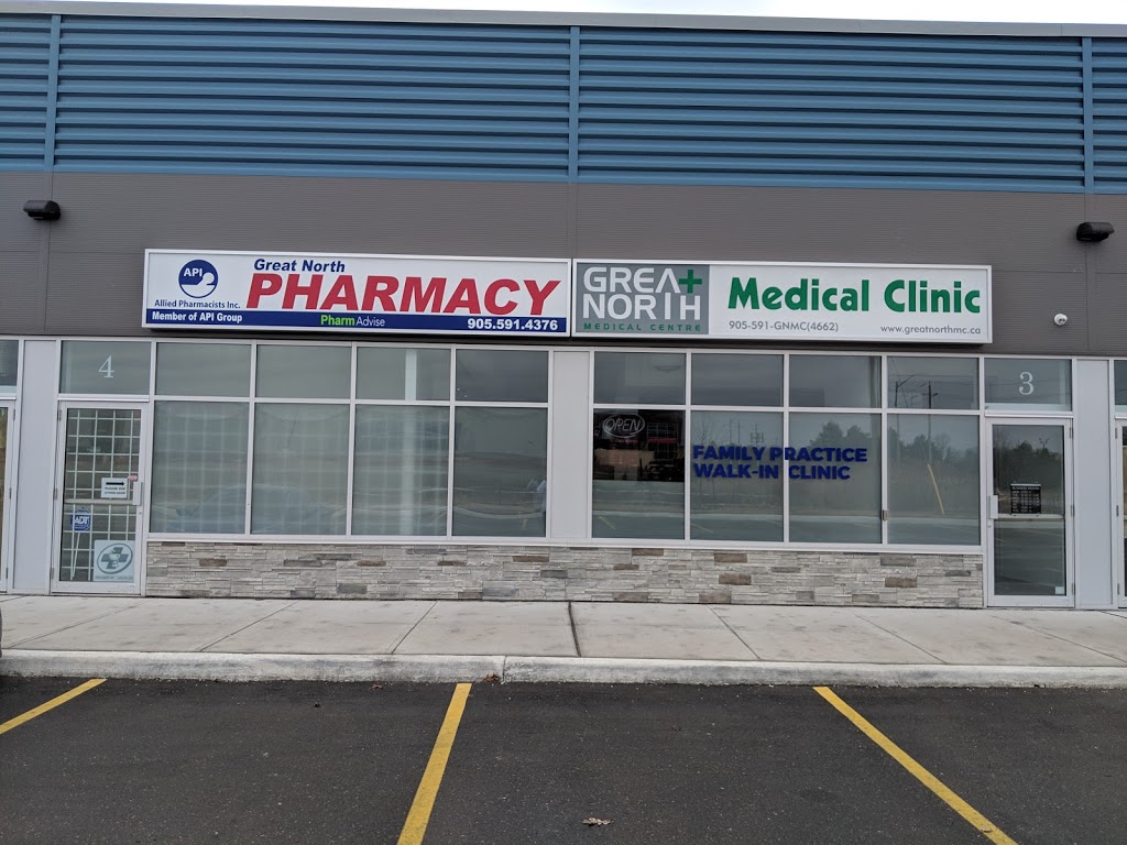 GREAT NORTH PHARMACY | 155 Mostar St unit 4, Whitchurch-Stouffville, ON L4A 0Y2, Canada | Phone: (905) 591-4376
