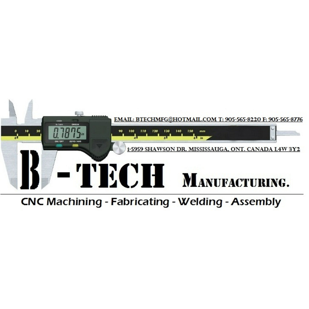 B-Tech Manufacturing Inc. | 1-5959 Shawson Dr, Mississauga, ON L4W 3Y2, Canada | Phone: (905) 565-8220
