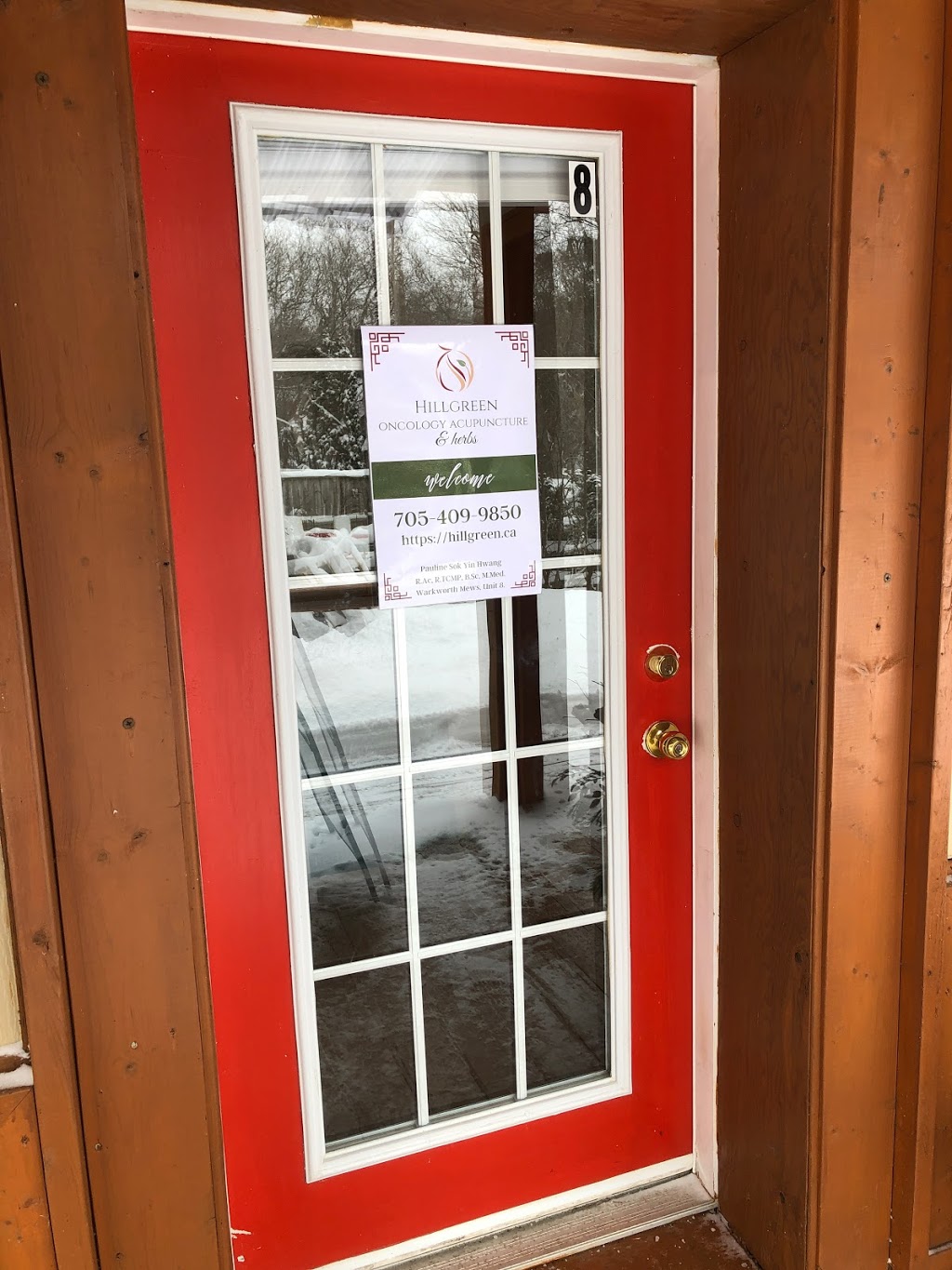 Hillgreen Oncology Acupuncture & Herbs | 27 Main St Unit 8, Warkworth, ON K0K 3K0, Canada | Phone: (705) 409-9850