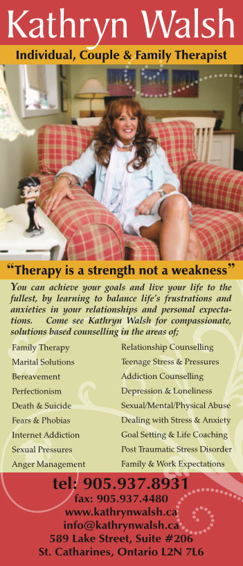Theravive Counselling - St. Catharines, Kathryn Walsh | 589 Lake St, St. Catharines, ON L3N 7L6, Canada | Phone: (905) 937-8931