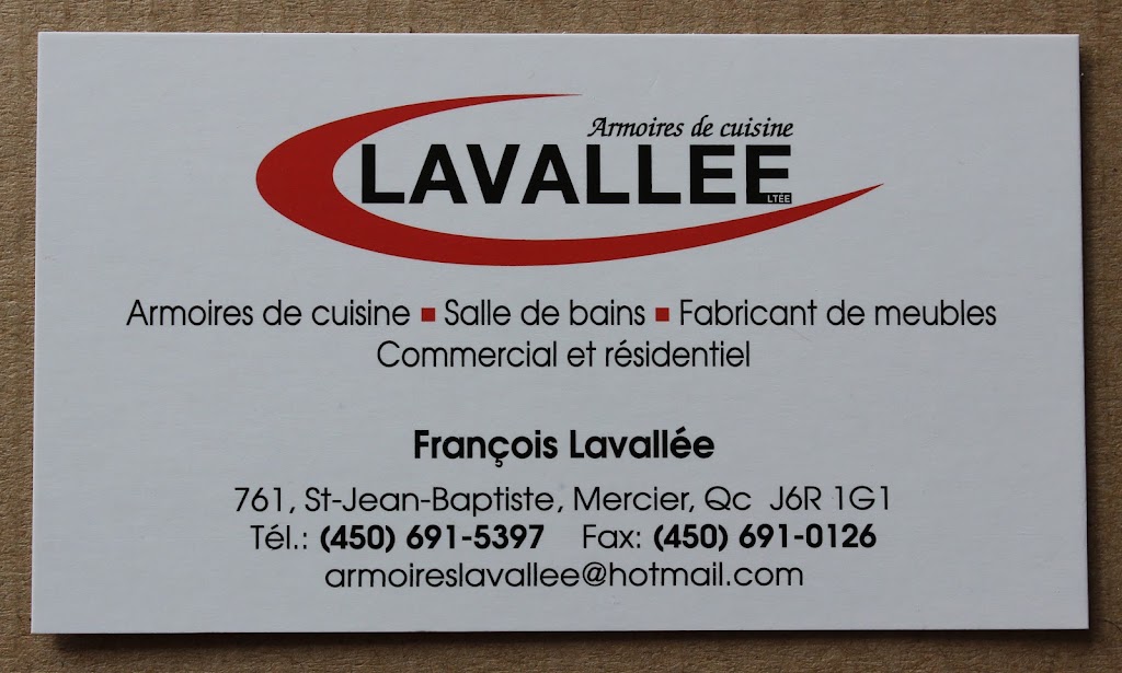 Armoires & Meubles François Lavallée Ltée | 761 Bd Saint-Jean-Baptiste, Mercier, QC J6R 1G1, Canada | Phone: (450) 691-5397