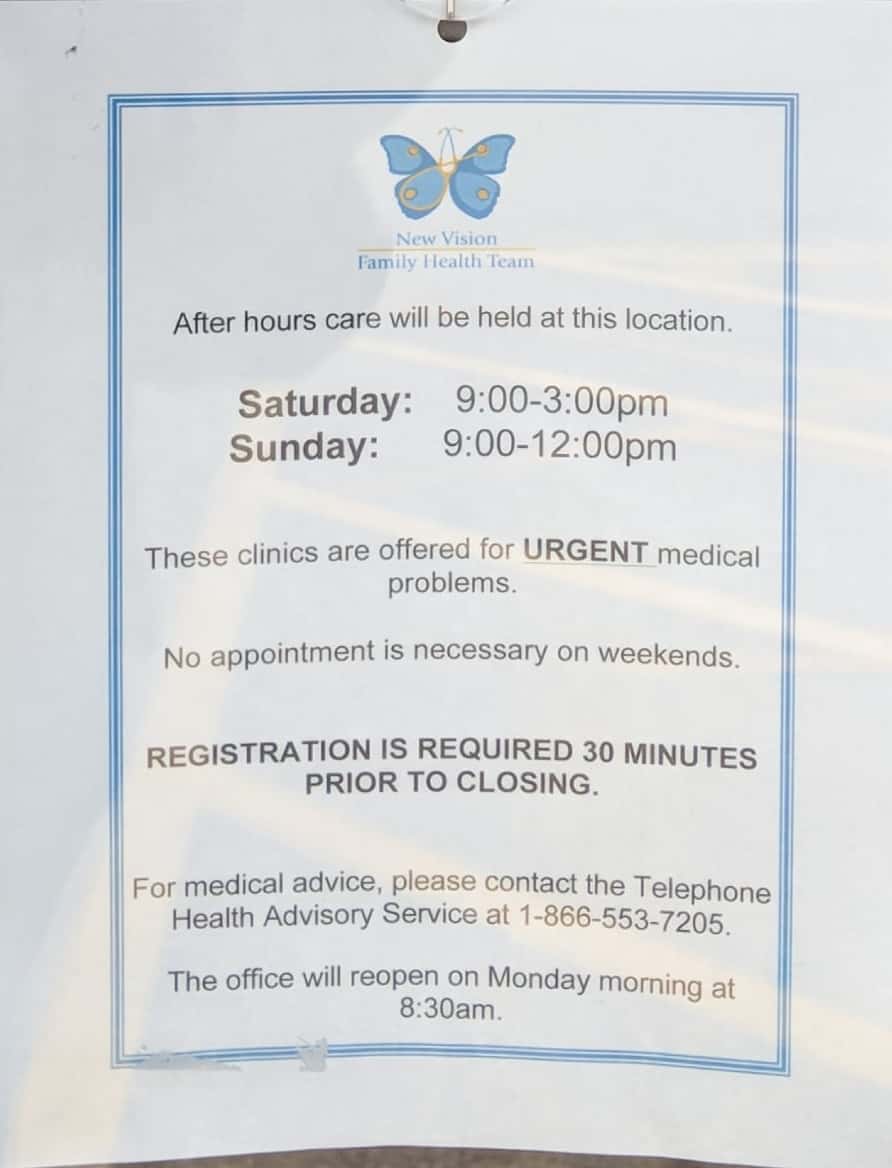 New Vision Family Health Network | 421 Greenbrook Dr, Kitchener, ON N2M 4K1, Canada | Phone: (519) 578-3510