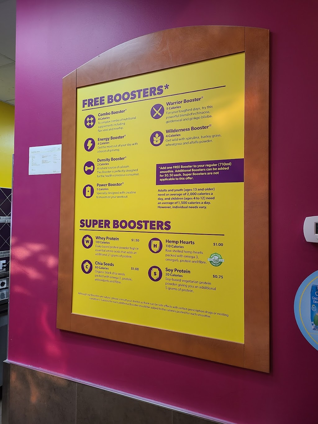 Booster Juice | 80 Courtneypark Dr E Unit K6, Mississauga, ON L5T 2Y3, Canada | Phone: (905) 795-7707