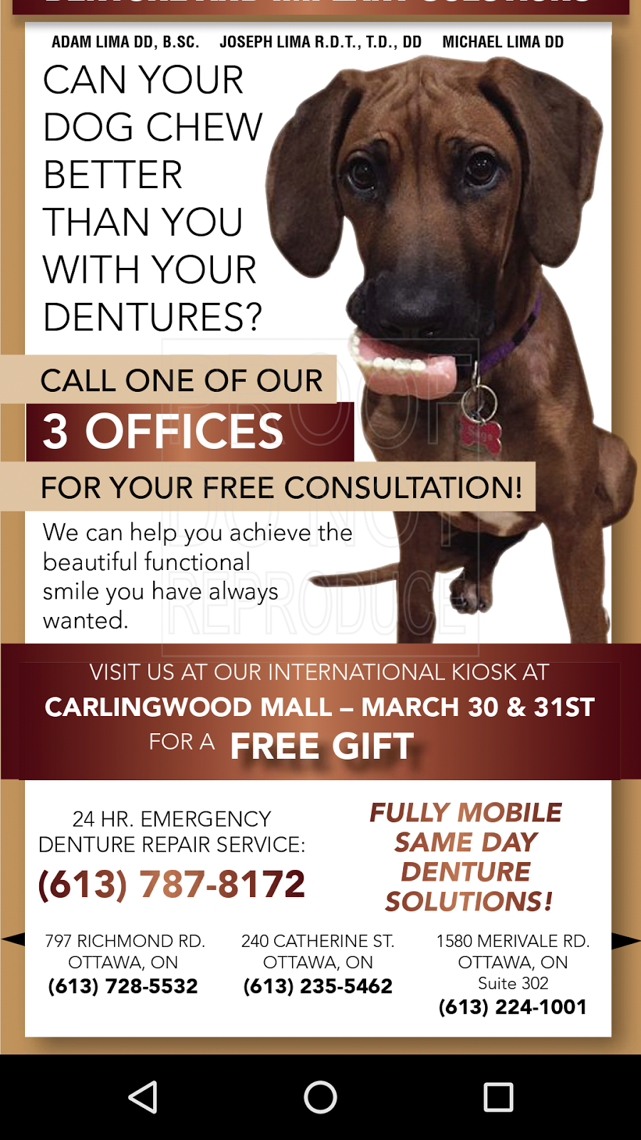 Lima Denture and Implant Solutions | 797 Richmond Rd, Ottawa, ON K2A 0G7, Canada | Phone: (613) 728-5532