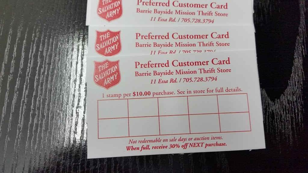 Salvation Army Thrift Store | 11 Essa Rd, Barrie, ON L4N 3K4, Canada | Phone: (705) 728-3794