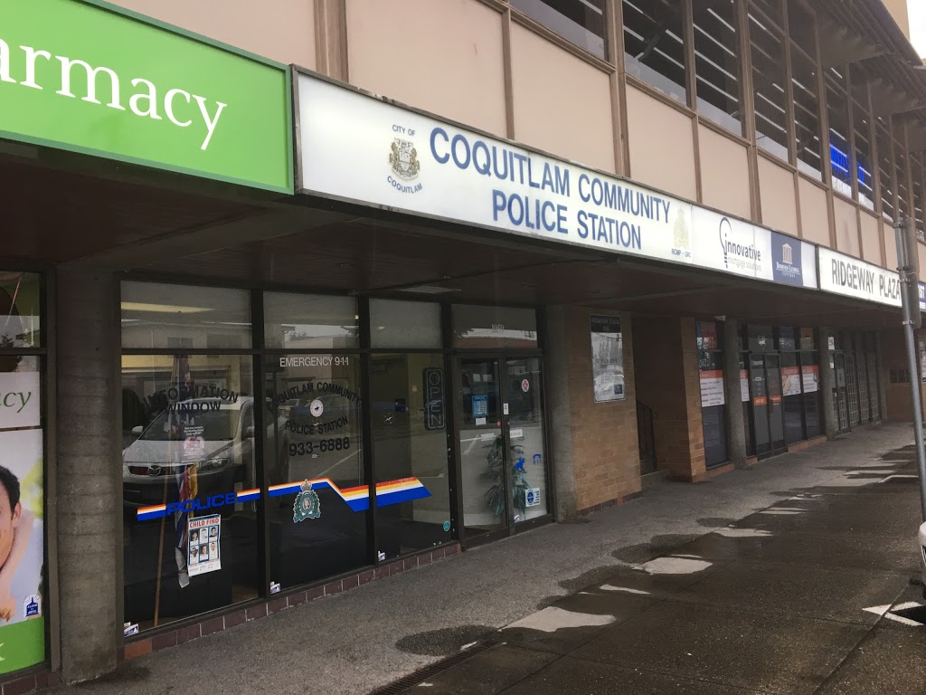 Royal Canadian Mounted Police (RCMP) | 1059 Ridgeway Ave, Coquitlam, BC V3J 1S6, Canada | Phone: (604) 933-6888