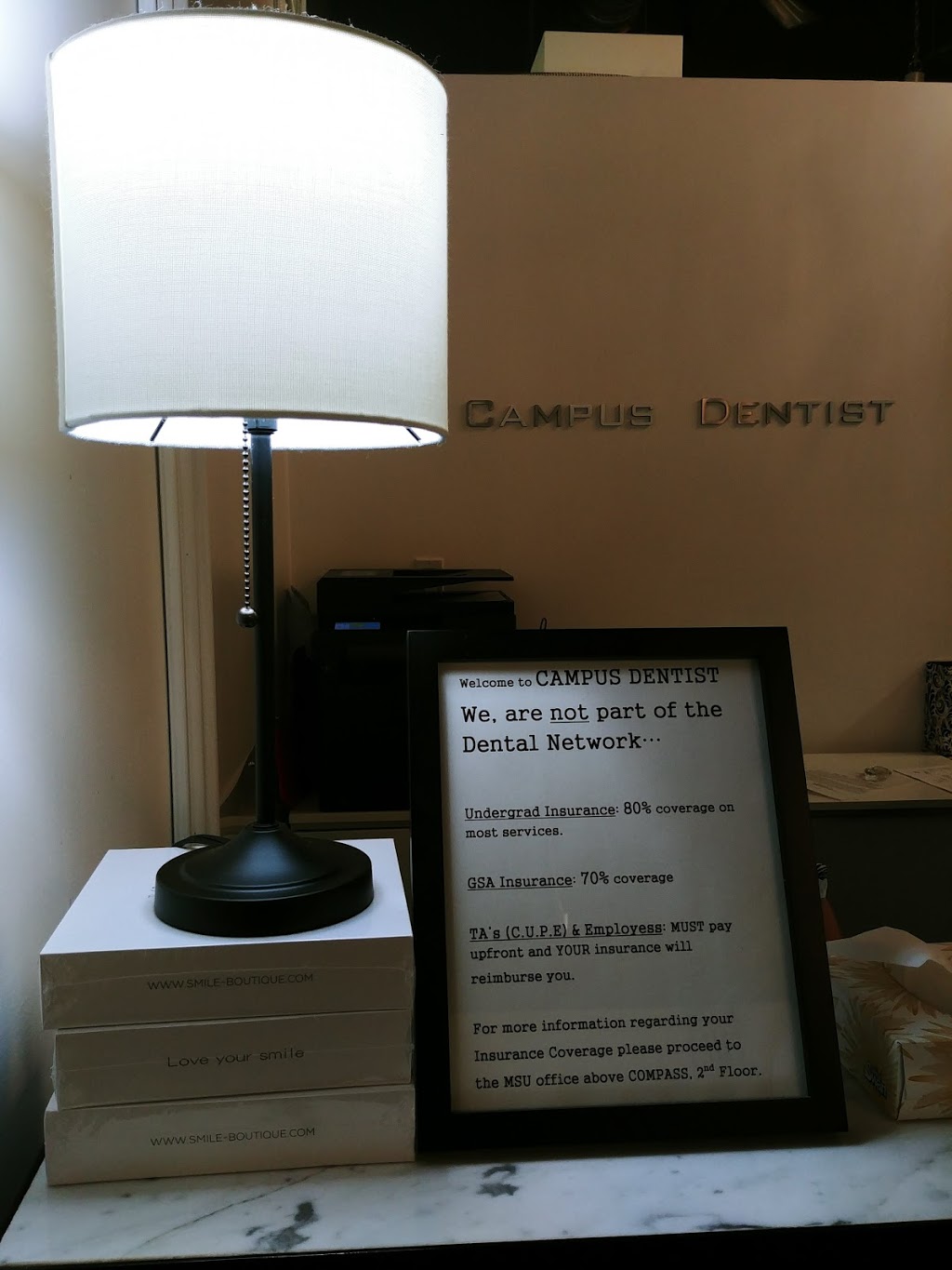 CAMPUS DENTIST/Optical/Chancellors Way | 207-175 Chancellors Way, Guelph, ON N1G 0E9, Canada | Phone: (855) 833-8423