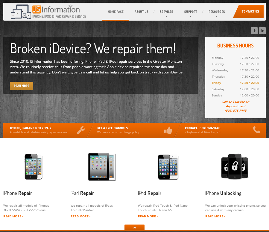 JS Information - Cell Phone, Macbook & Tablet Repair | 2 Inglewood St, Moncton, NB E1H 2X1, Canada | Phone: (506) 878-7445